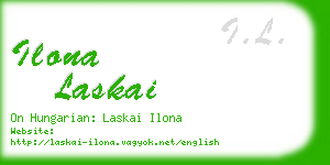 ilona laskai business card